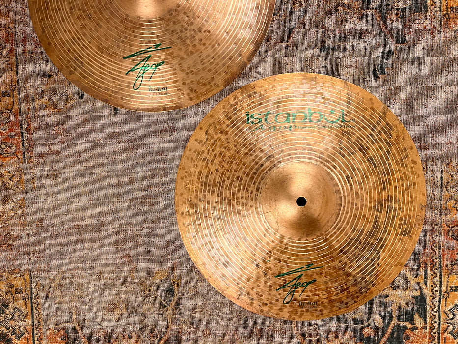 Istanbul AGOP SIGNATURE 14” Hihats 872 938 g Famous LIGHT SMOKY COMPLEX! Perfect Shape!
