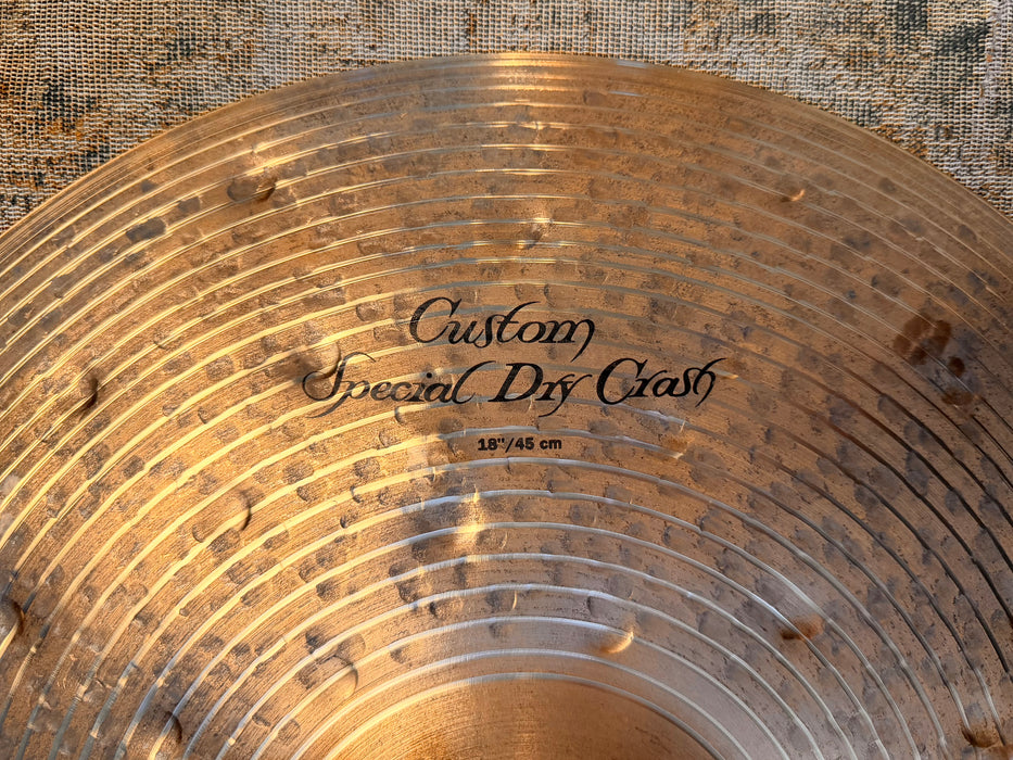 Zildjian K Custom SPECIAL DRY CRASH 18” IMMACULATE Shape! DARK COMPLEX Thin At 1272 g DON’T PAY $464