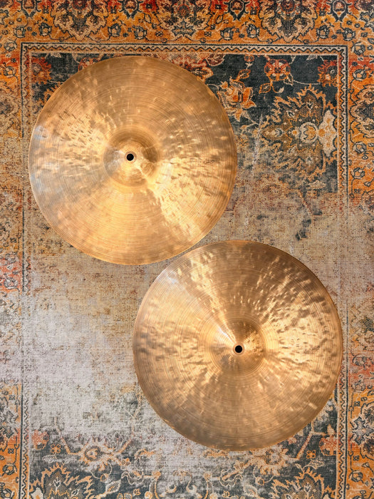 TIMOTHY ROBERT’S TRIBUTARY 15” Hihats Light Complex w Deep PRE AGED Finish! PERFECT! 1017 1218 g Hand Made
