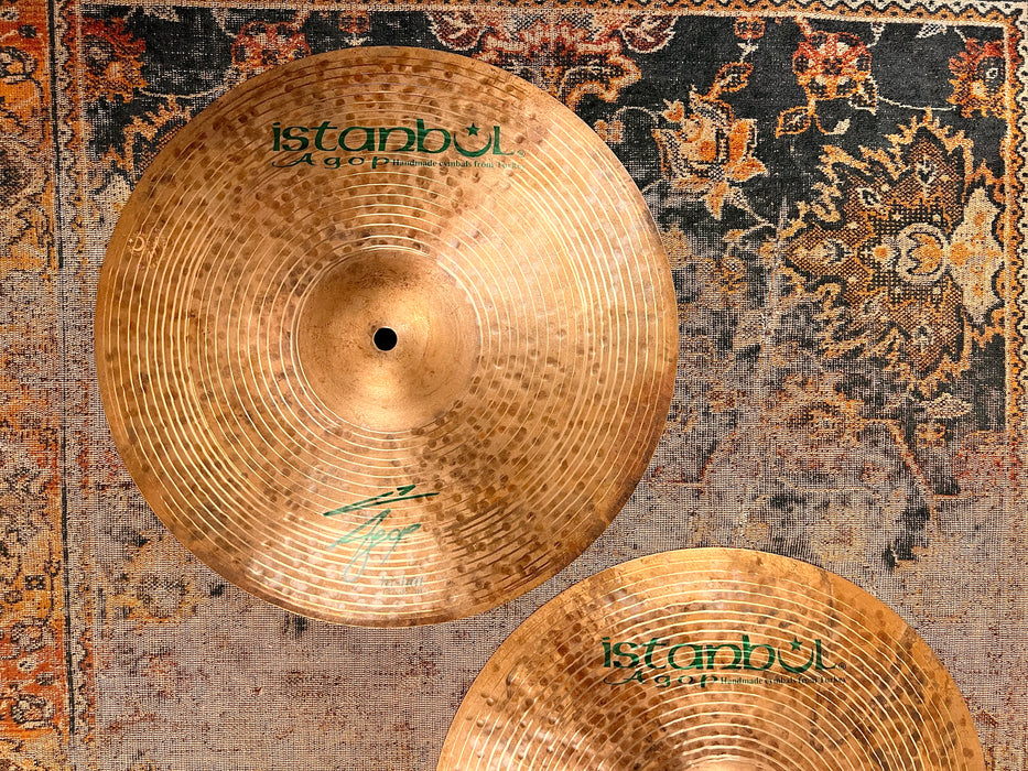 Istanbul AGOP SIGNATURE 14” Hihats 872 938 g Famous LIGHT SMOKY COMPLEX! Perfect Shape!