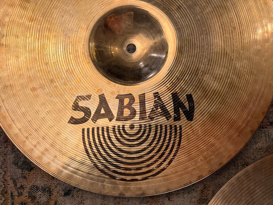RARE ULTRA CRISP Vintage Sabian 14” FLAT Hihats 1028 1412 g FAST QUICK Clean BRILLIANT