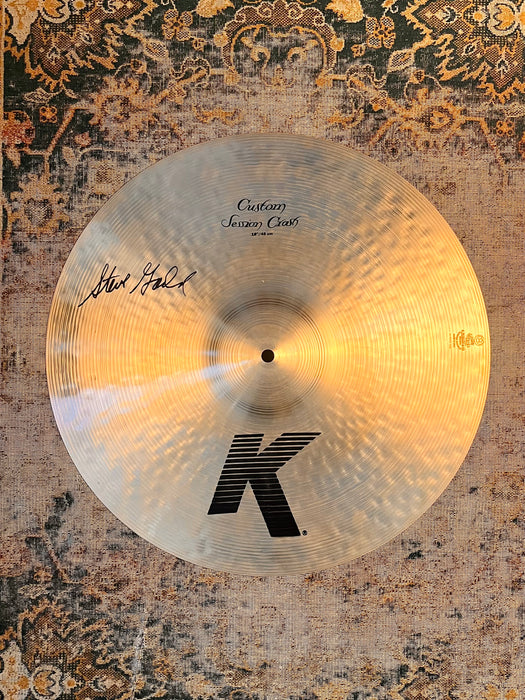 SIGNED By STEVE GADD Zildjian K Custom SESSION Crash 18” 1400 g Autographed RARE! PERFECT COLLECTIBLE