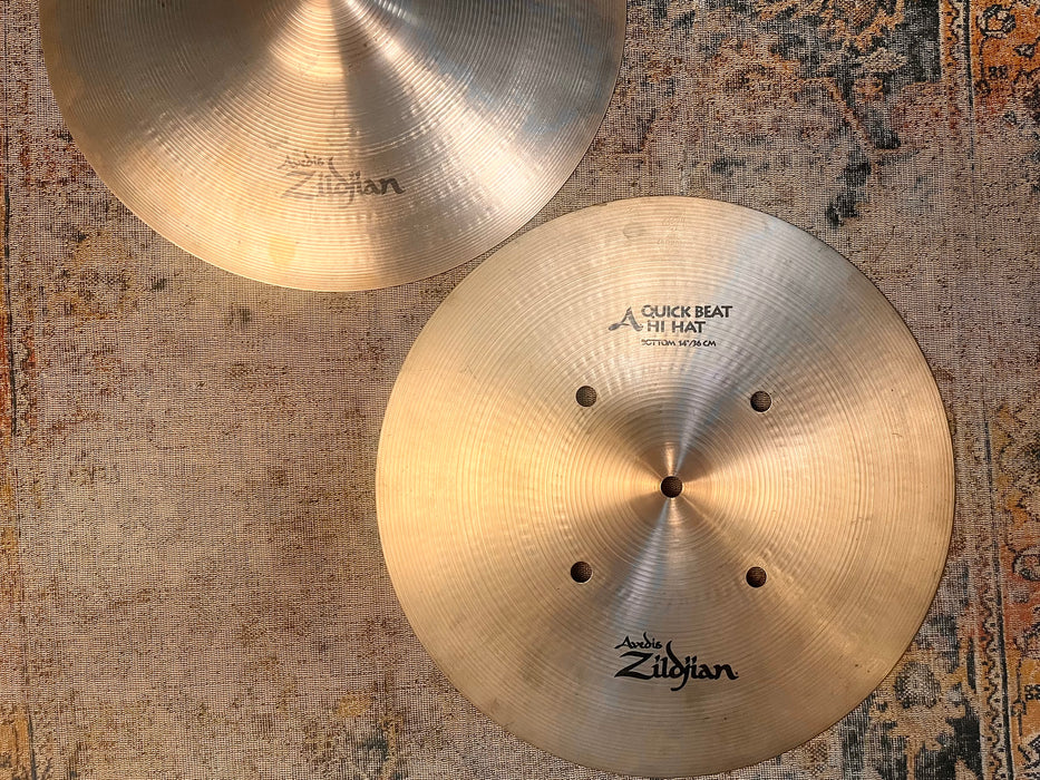Zildjian QUICK BEAT 14” Hihats 1130 1480 g CRISP Tight DRY! FOCUSED!  Vinnie Colauita!