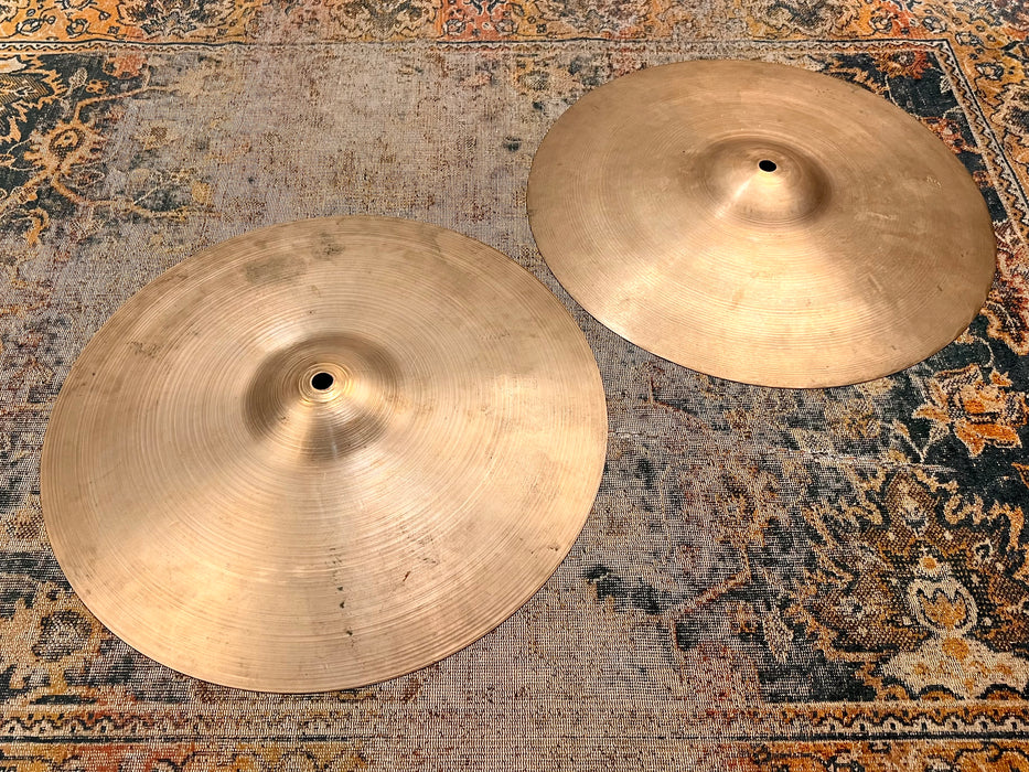 ULTRA PAPERTHIN Vintage 1960s Zildjian 14” Hihats PLAY 1940s ONLY 612 711 g Whispy Complex