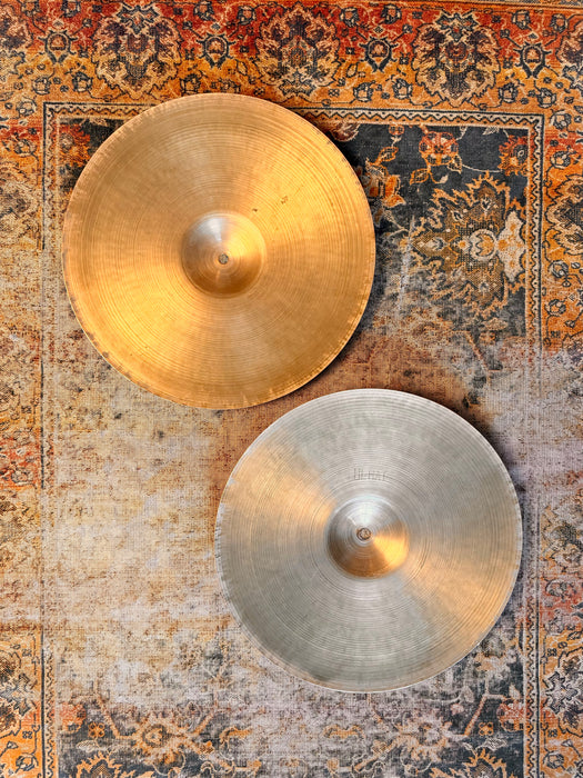 Vintage Zildjian 1950s Thin 14” Hihats 780 940 g DARK DRY Sound AMAZING! REAL DEAL!