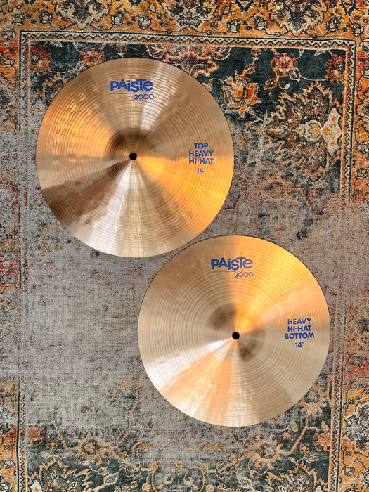Fantastic Sounding PAISTE 2000 Heavy Hihats 14” 936 1166 g CRISP CLEAN Tone! Articulate! Focused!