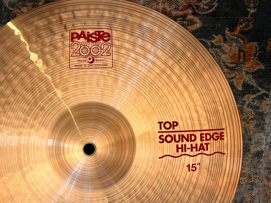 Paiste 2002 SOUND EDGE 15” Hihats IMMACULATE Cond! Iconic Tone! 1144 1256 g Don’t Pay $604!