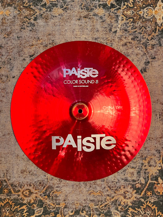 THE ORIGINAL Vintage PAISTE COLORSOUND 5 China Type 18” DEEP CRIMSON RED! 1270 g