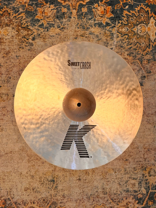 Zildjian K SWEET CRASH 17” Dark And CLEAN Sounding! 1152 g Don’t Pay $425 For A Guess!