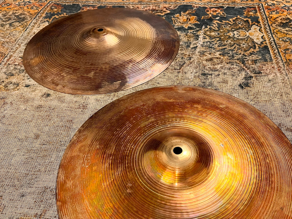 1960s Vintage Zildjian 14” Hihats 888 906 g RINGO Light Whipsy Classic 60s TONE! Complex!