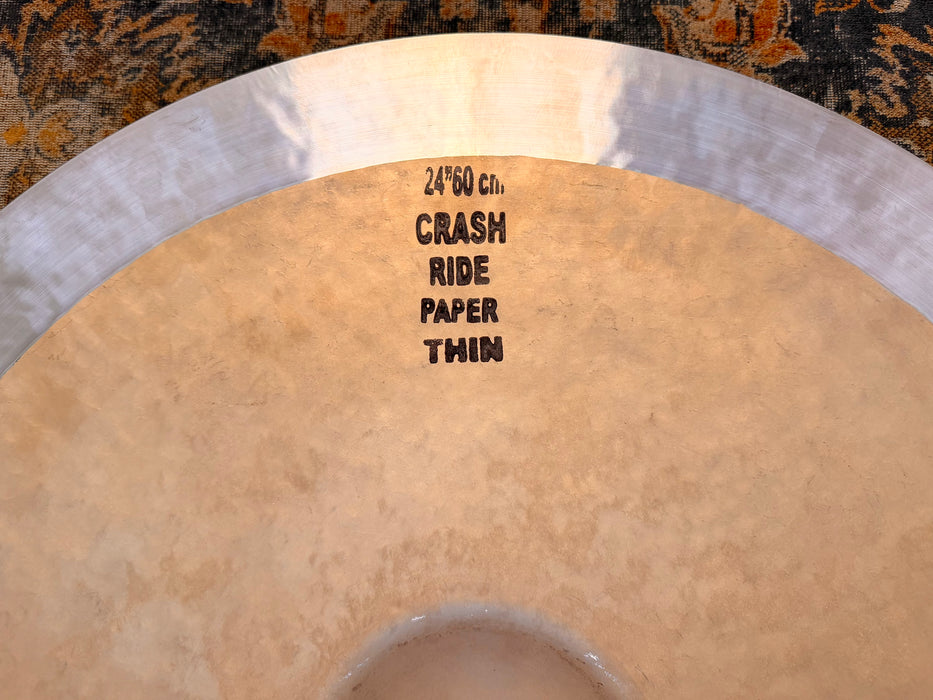 PAPER THIN 24”! Masterwork Crash Ride That is ONLY 2178 g VERY Light Complex Tone Sand Blasted Thin Lathe