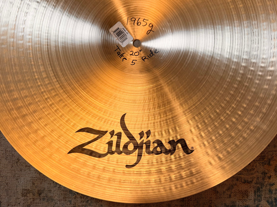 Rare Limited Zildjian TAKE 5 RIDE 20” IMMACULATE! THIN ONE At Only 1965 g Semi-Dark Balanced