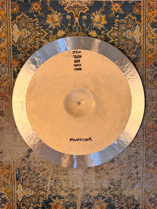 ULTRA THIN MASTERWORK 22” PAPER THIN Crash Ride ONLY 1558 g Absolutely Incredible!! Thalles