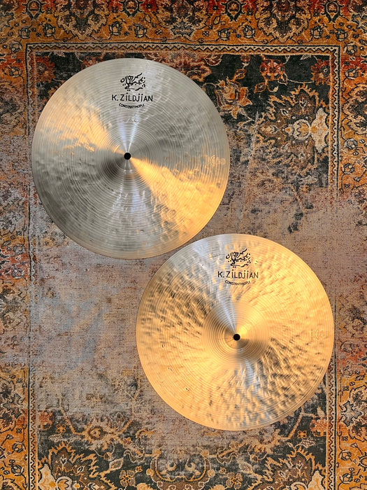 ZILDJIAN K CONSTANTINOPLE 15” Hihats Hard To Find PERFECT Condition! Dark Warm 1158 1416 g
