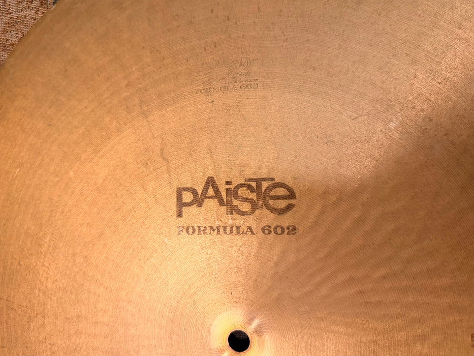 VINTAGE Paiste 602 FLAT RIDE 20” Medium ICONIC Controlled Mellow Incredible Definition! Black Label 2398 g