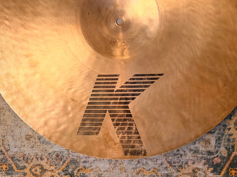 THE FAMOUS Vintage Zildjian EAK K Ride 20” 2462 g SUPER DARK! DRY! Vintage GADD Vibes!