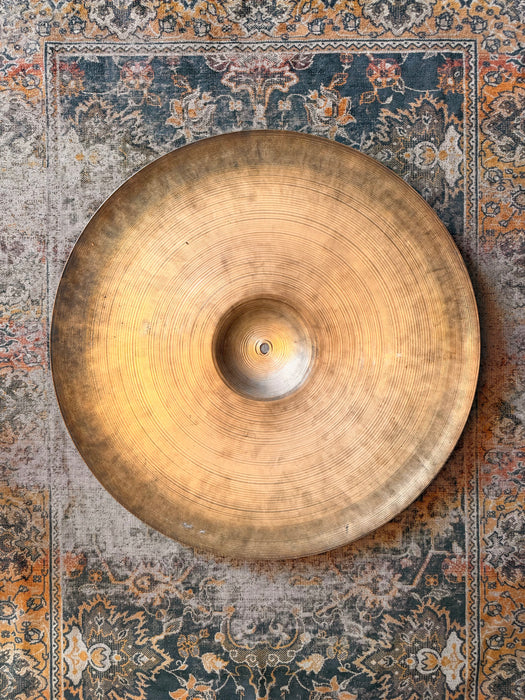 Vintage Zildjian 1950s 22” LIGHT COMPLEX Crash Ride 2677 g AMAZING! Deep Flanged Edge!
