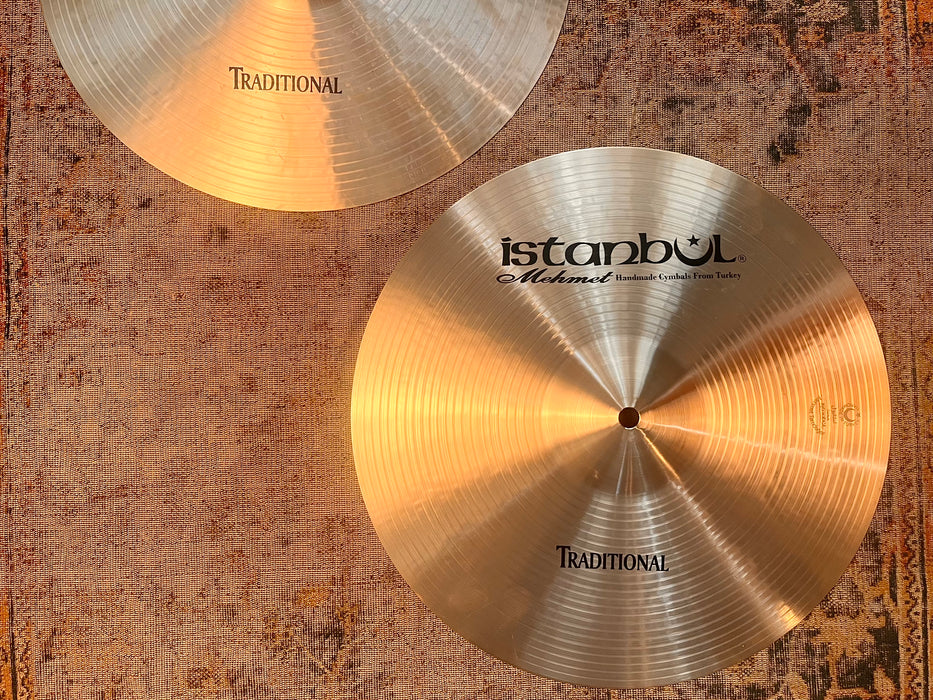 GLOWING WARM ISTANBUL Mehmet Traditional Hihats 14” 1060 1234 g IMMACULATE! Gorgeous Hats
