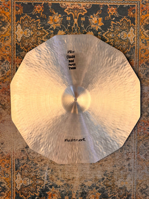 MASSIVE 2 FOOT Paperthin Masterwork Dodecagon JAZZ MASTER 24” Crash Ride 2244 g PERFECT