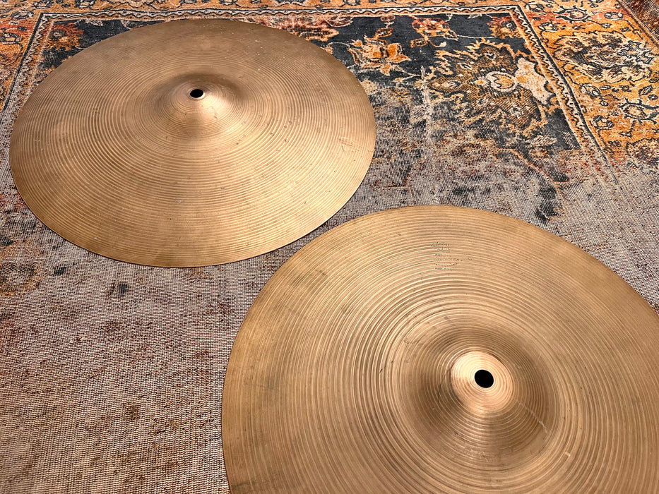 1960s Vintage Zildjian THIN Hihats 14” 870 976 g RINGO Light Whipsy Classic 60s TONE! TIGHT