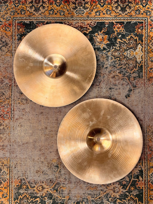 Vintage 1970s Zildjian New Beat 14” Hihats 930 1530 g  CLEAN CRISP! ARTICULATE CLASSIC TONE