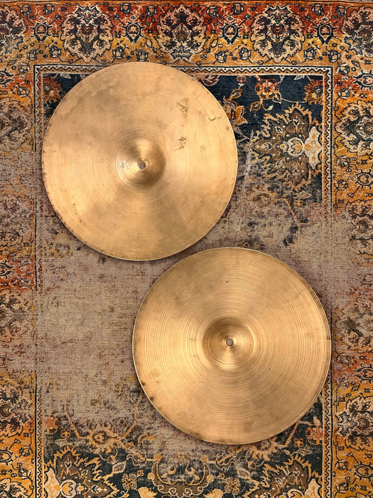 DRY Vintage Zildjian 1960s EARLY NEW BEAT Hihats 15” 1080 1332 g CRISP 60s Tone