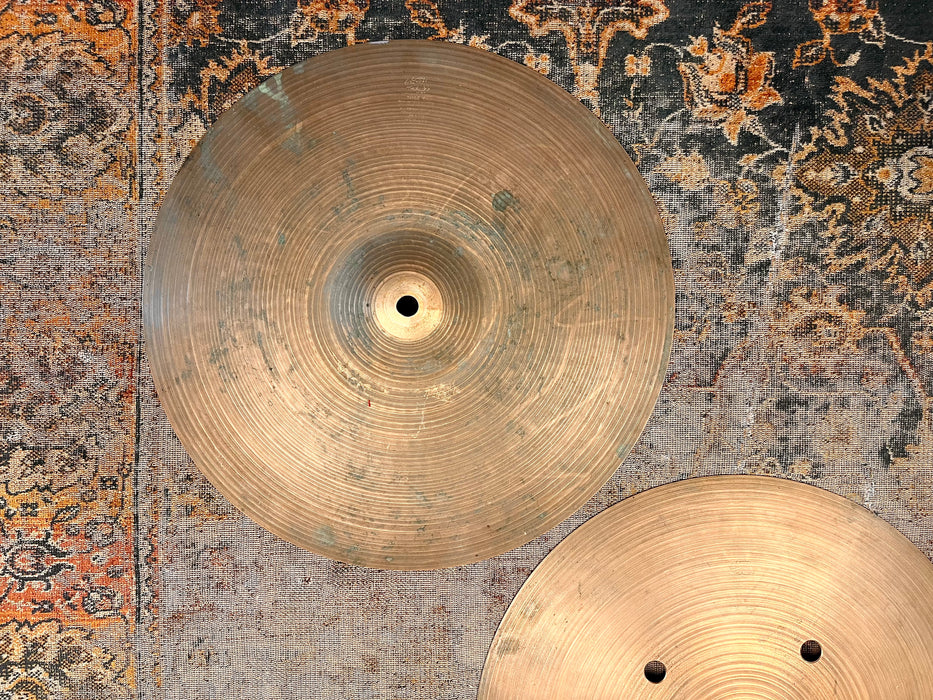 VINNIE COLAIUTA Vintage 1970s Zildjian QUICK BEAT 14” Hihats 1044 1412 g