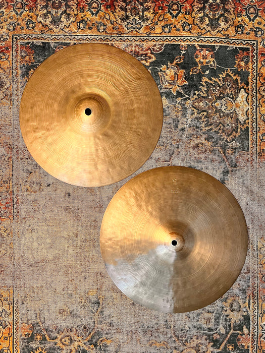 VINTAGE Zildjian ISTANBUL K HIHATS 14” 968 992 g DRY COMPLEX!! Hand hammered! REAL DEAL TURKISH Ks