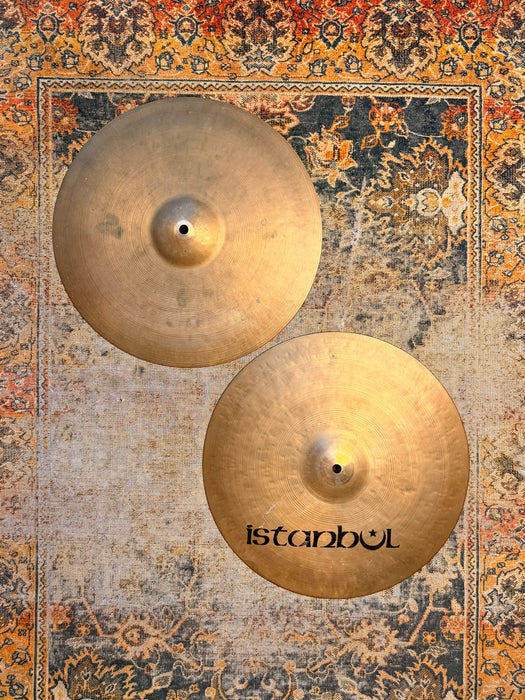 Rare ISTANBUL Pre Split AGOP MEHMET 14” Hihats Dark Semi-Dry Complex! 1068 1190 g Sound Awesome!