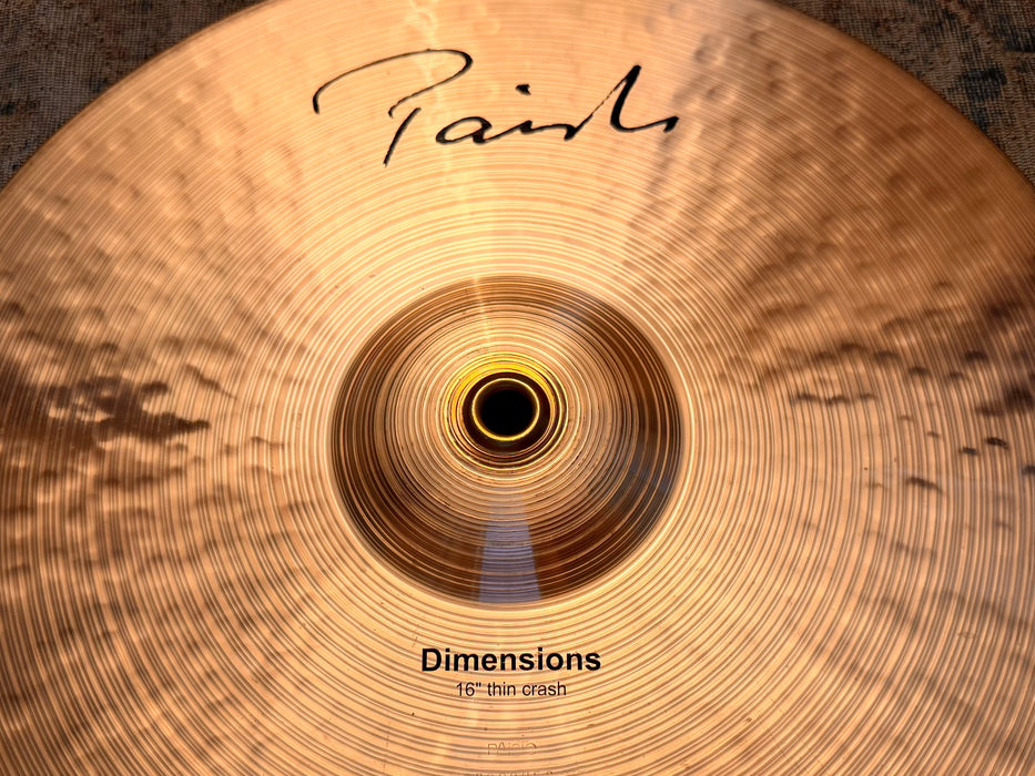 PAISTE Dimensions THIN CRASH 16” Dark And Super FAST! Paper Thin! Only 896 g