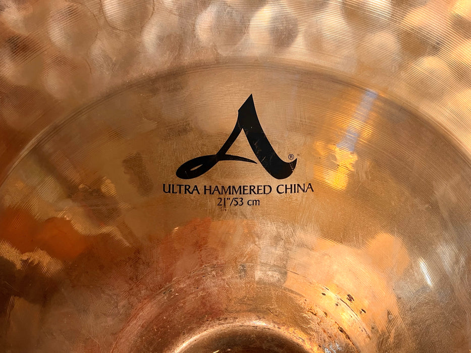Zildjian ULTRA HAMMERED China 21” INVERTED BELL! COMPLEX Pang! THIN ONE At 1730 g