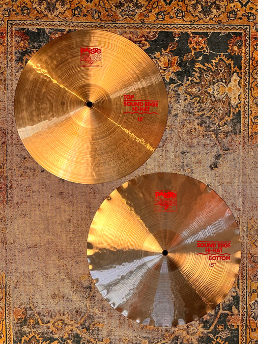 Paiste 2002 SOUND EDGE 15” Hihats IMMACULATE Cond! Iconic Tone! 1144 1256 g Don’t Pay $604!