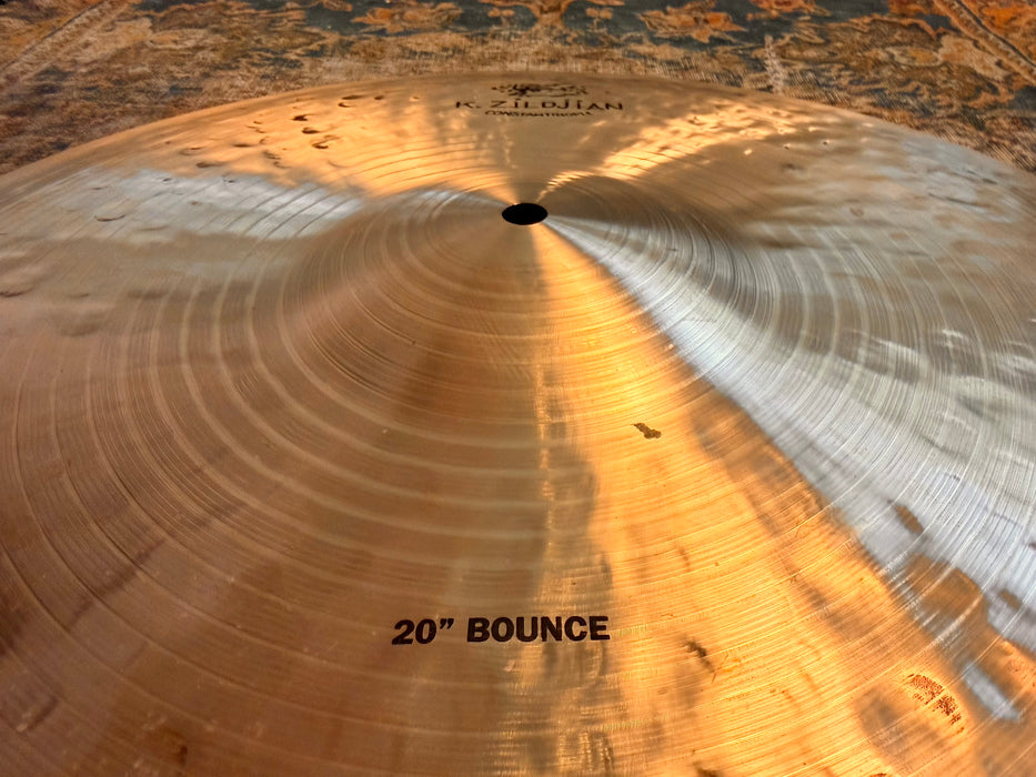 Zildjian K CONSTANTINOPLE BOUNCE Ride 20” Amazing Shape! 1924 g DARK SMOKY Discontinued?