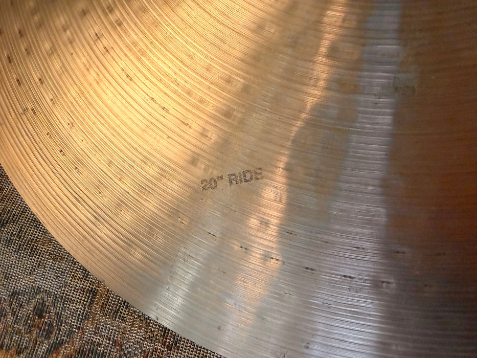 ZILDJIAN A & CIE "Vintage" 20" RIDE 1st RUN! NO LONGER MADE! Smooth Clean Tone! CRASHABLE 1947 g