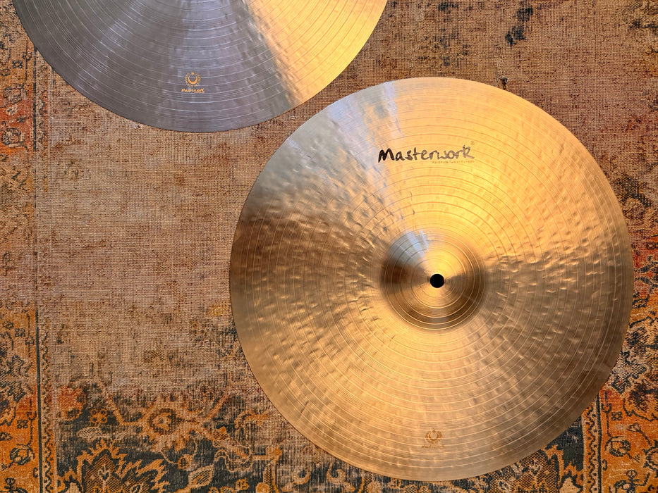 RARE GIANT MASTERWORK JAZZ MASTER 17" PAPER-THIN Hihats 1032 1128 g HUGE Crashable