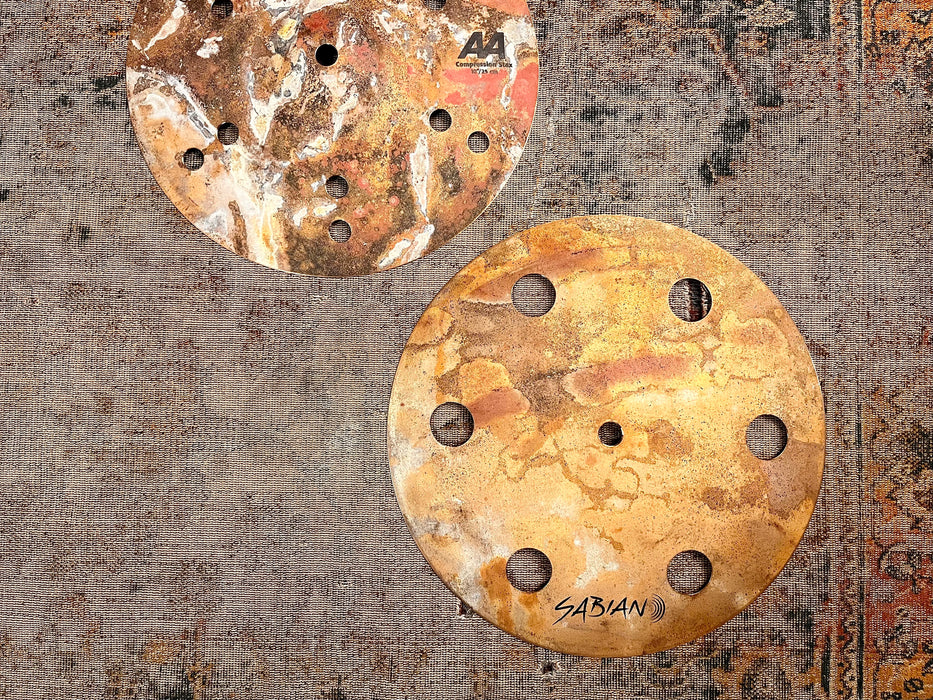 Sabian COMPRESSION STAX 10” Effects Hihats 396 344 g RAW AA TIGHT Complex EFX! SICK HATS Discontinued