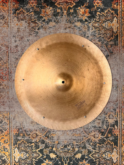 Vintage ZILDJIAN 20” Factory SWISH China Pang 1912 g MELLOW! Sizzle! Hard To Find! ALL 6 Vintage Rivets
