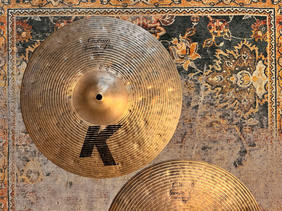 Zildjian K Custom SPECIAL DRY Hihats 14” 982 1412 g PERFECT!  DARK CRISP! Dont Pay $630