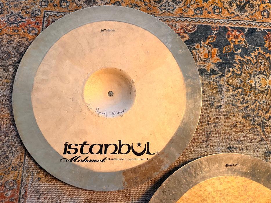 ISTANBUL Mehmet Brilliant Sand Blasted Paper Thin Hihats 16” 1069 1078 g LIGHT RESPONSIVE SMOOTH