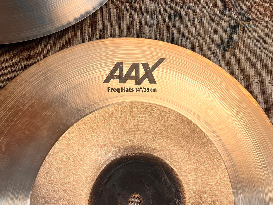 Sabian AAX FREQ HATS Hihats 14” Tight w/ RADIA Style Lathe 974 1486 g Fantastic Shape! Why Pay $515?