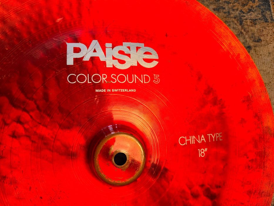 THE ORIGINAL Vintage PAISTE COLORSOUND 5 China Type 18" 1294 g QUICK Semi-Dry Attack