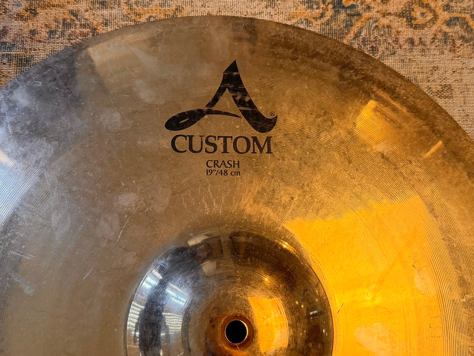 Zildjian A Custom 19” Crash Paperthin! Fantastic DARK SHIMMER! Only 1378 g WHY PAY $434?