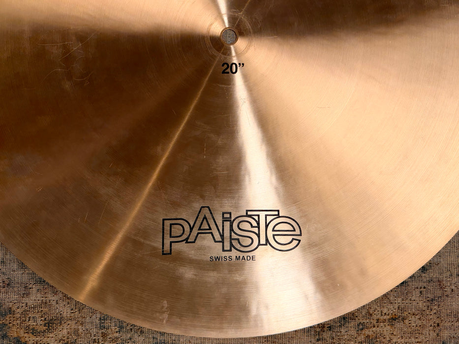 PAISTE 602 Medium Flat Ride 20" CLEAN! GLASSY Mellow Tone! ULTRA SMOOTH! 2311 g Don’t Pay $760!