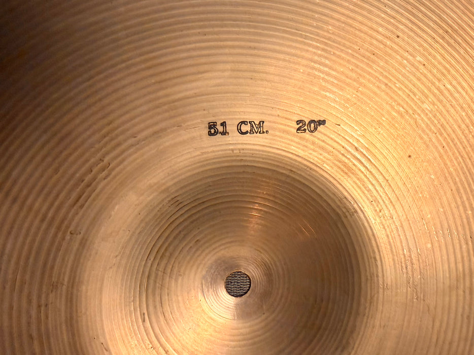 Vintage Sabian Hollow Logo MEDIUM HEAVY Ride 20” 2694 g DRY Stick Definition, Strong Bell Versatile