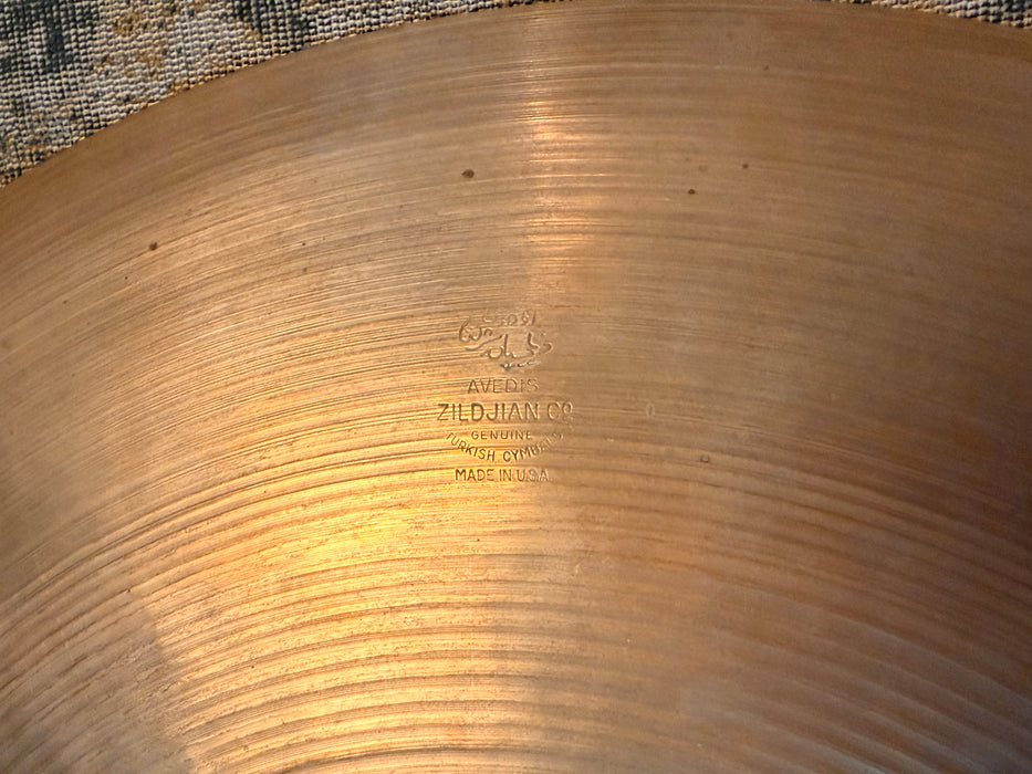 1950s Vintage ZILDJIAN 20" LIGHT Ride or Crash GORGEOUS Only 1977 g Sounds Awesome Versatile
