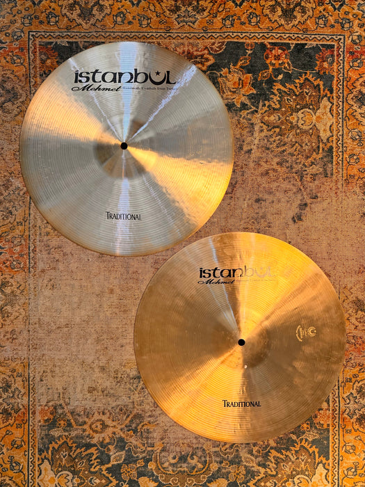 Rare Istanbul Mehmet TRADITIONAL 16” Hihats DARK WARM HUGE Tone! 1412 1582 g Beautiful!