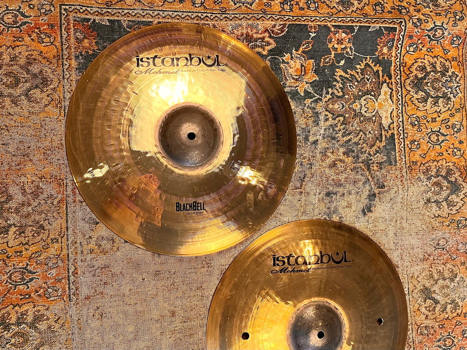HAND HAMMERED ISTANBUL Mehmet 15" BLACK BELL Hihats 1287 1526 g Brilliant Shimmering! HUGE