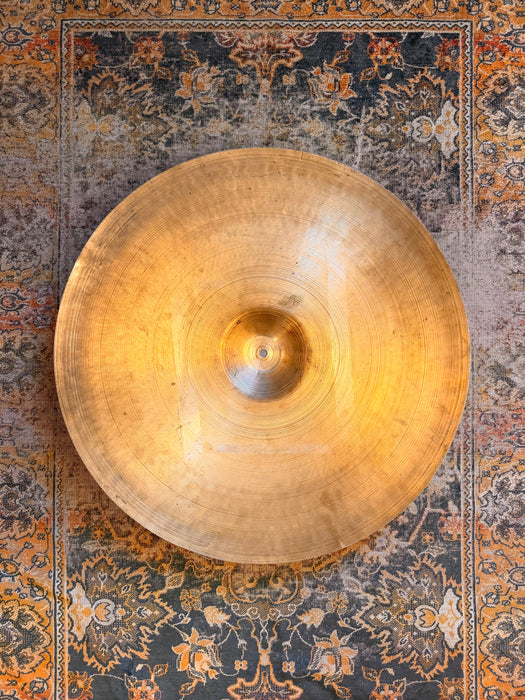 Rare 1940s Vintage Zildjian TRANS STAMP 22” THIN Crash Ride ONLY 2590 g Truly Hand Hammered