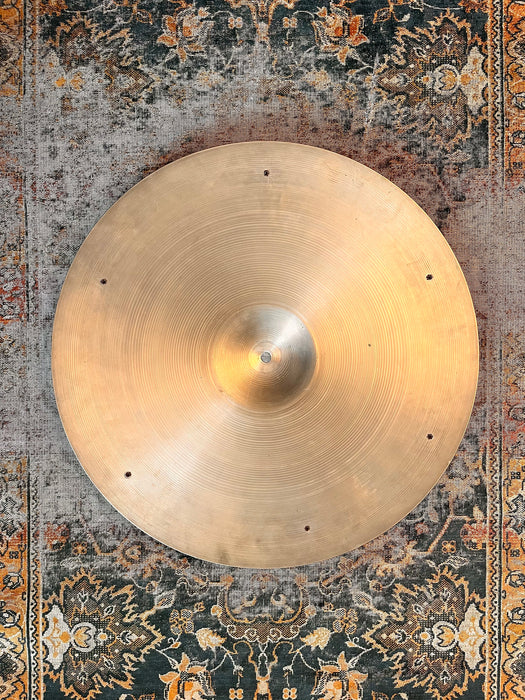 Vintage 1960s Zildjian 20” FACTORY SIZZLE Ride VERY DARK! 2472 g Attack + Sizzle ALL 6 RIVETS!