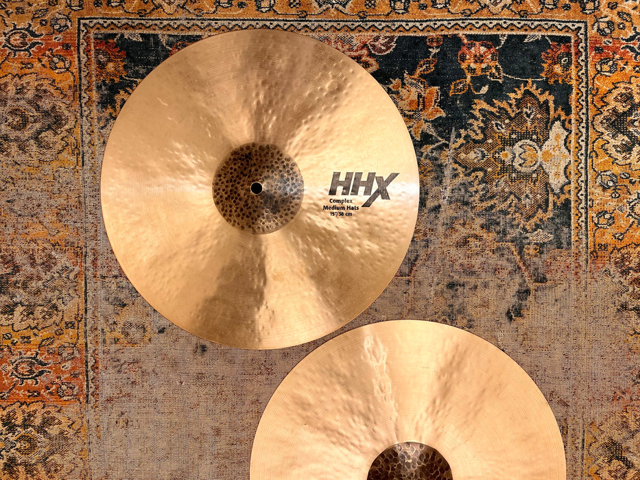 SABIAN HHX Medium COMPLEX Hihats 15” 1128 1442 g CLEAN! Sound Amazing too! Why Pay $734??